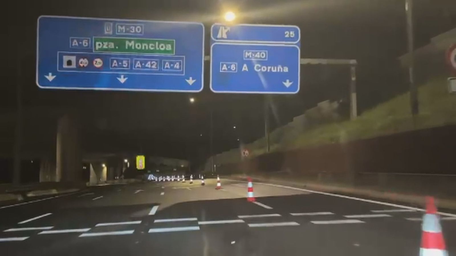 Reabre el ramal de conexión de la M-30 con la M-40