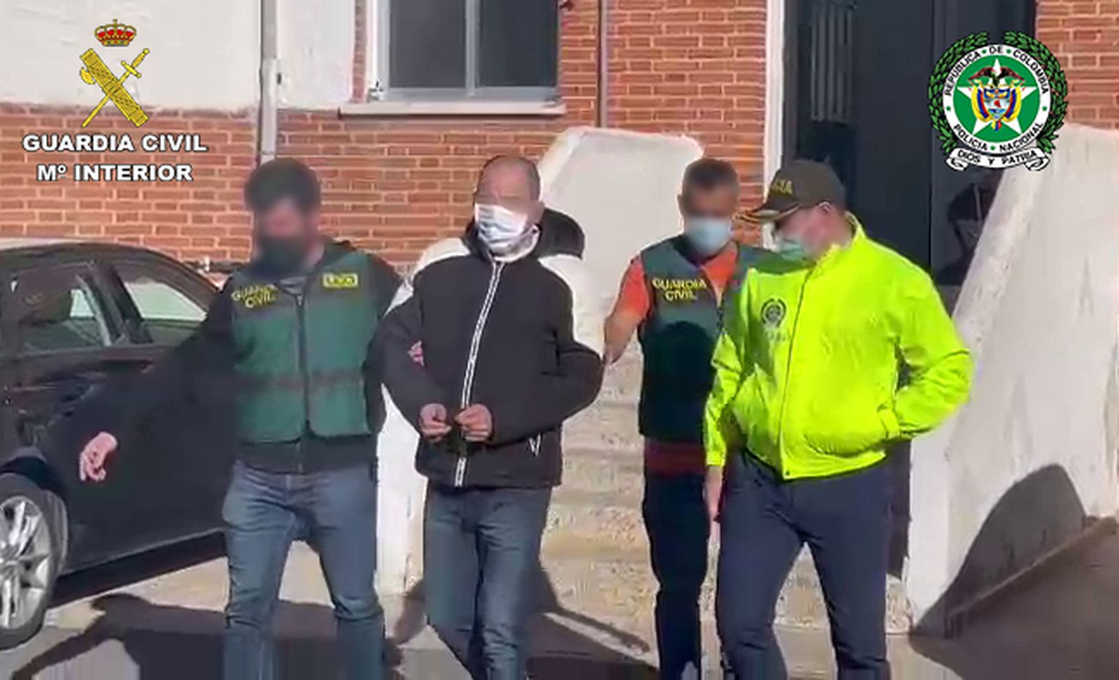 Momento del arresto del líder de 'Los Pachencas' en Brunete
