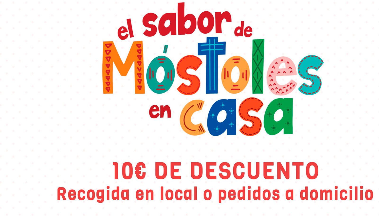 Cartel de la campaña de bonos descuentos en Móstoles