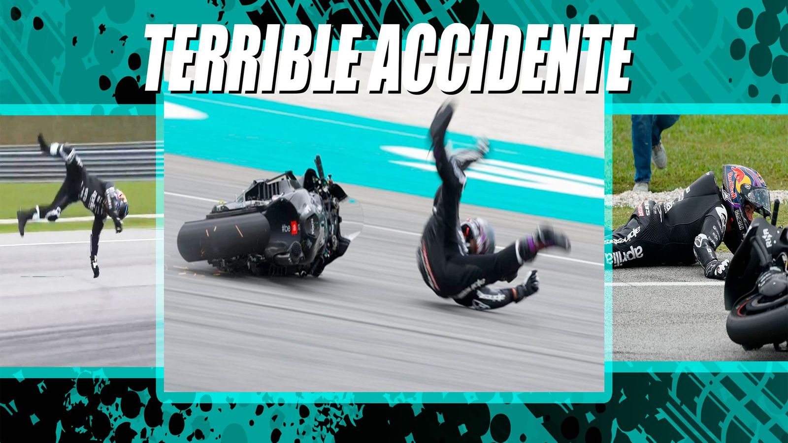 Brutal accidente de Jorge Martín en el test de Sepang