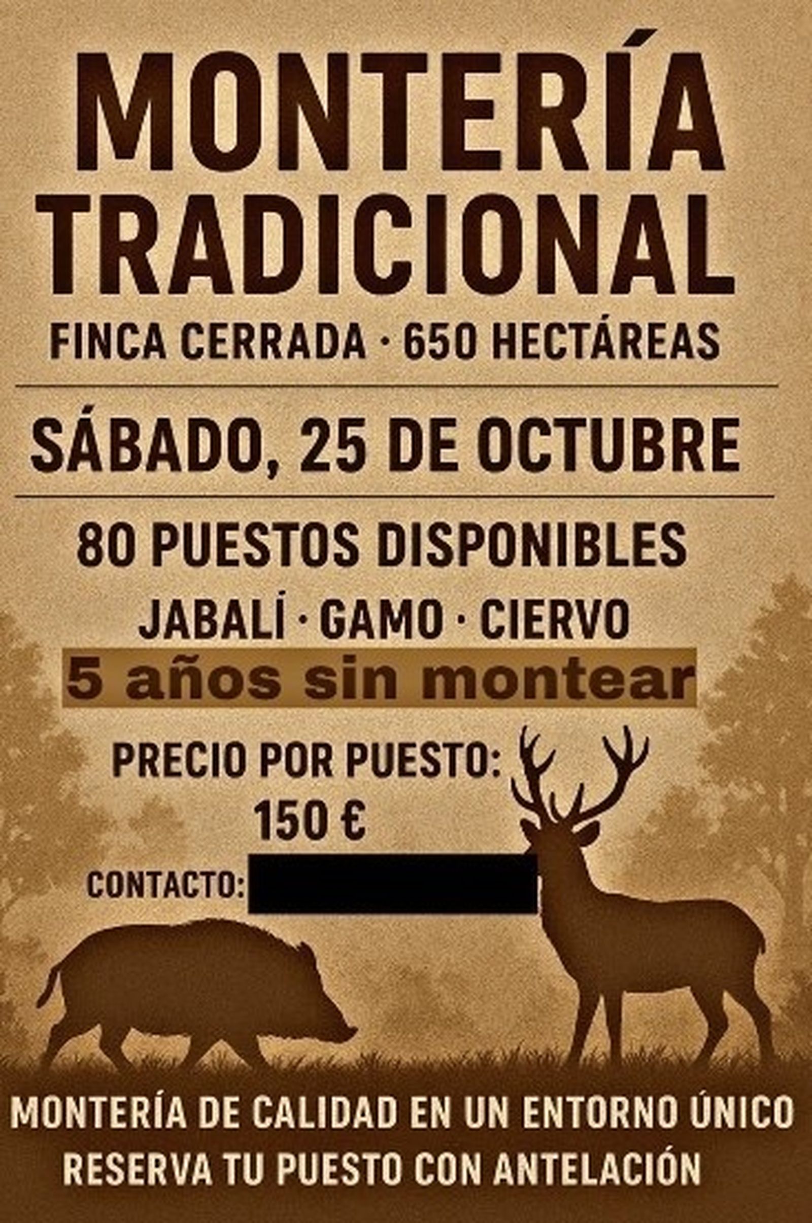 Anuncio de unas falsas monterías en la sierra de Madrid
