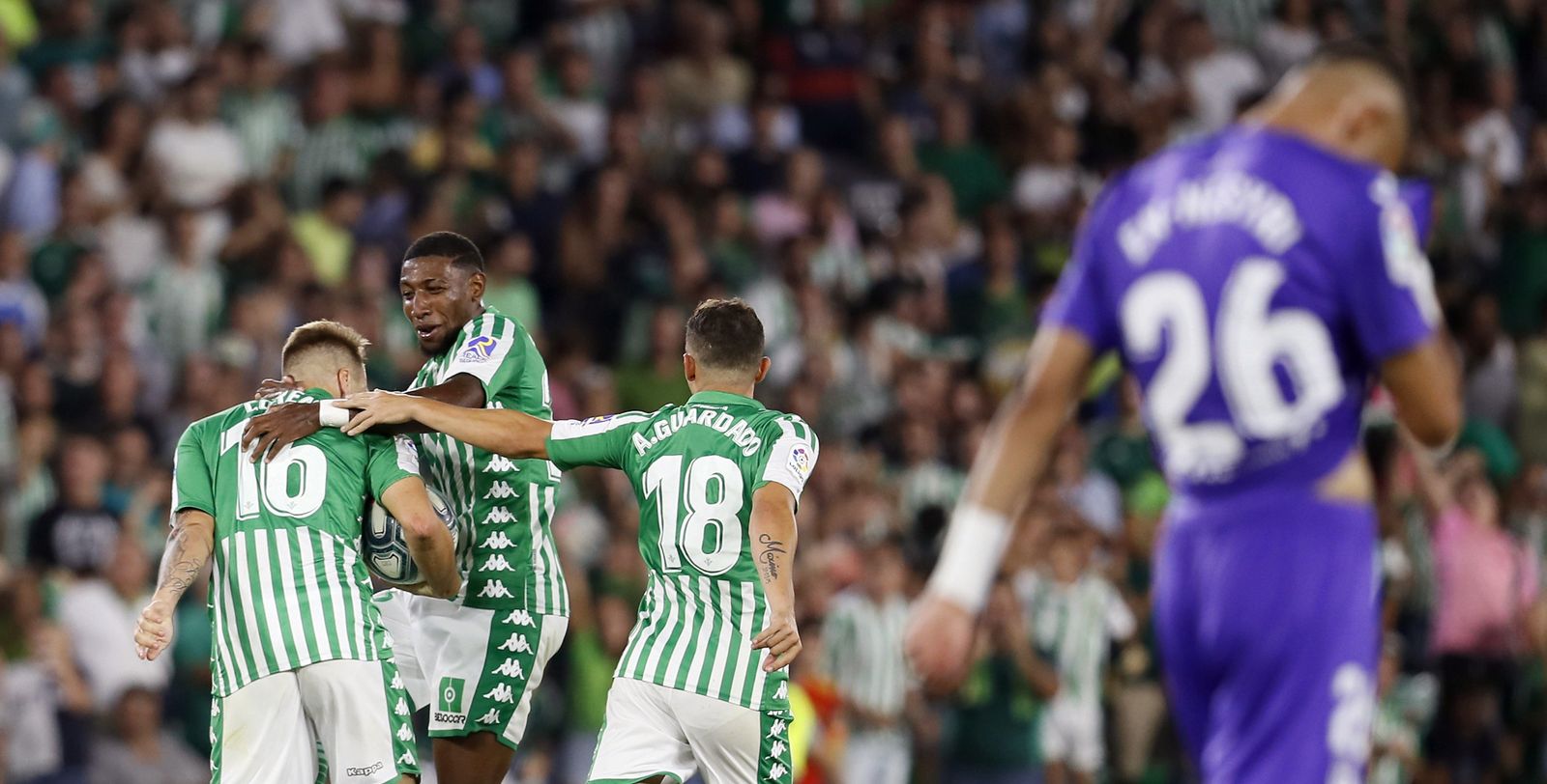 El Betis celebra un gol frente al Leganés