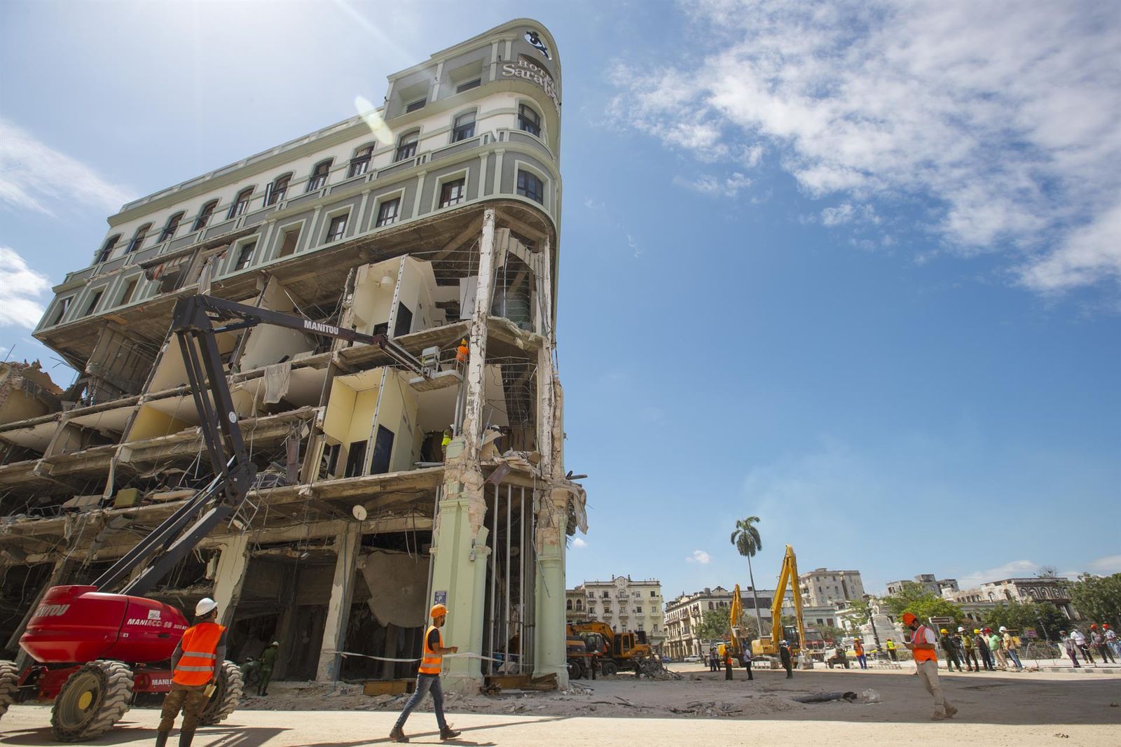 Estado en el que ha quedado el hotel Saratoga de Cuba