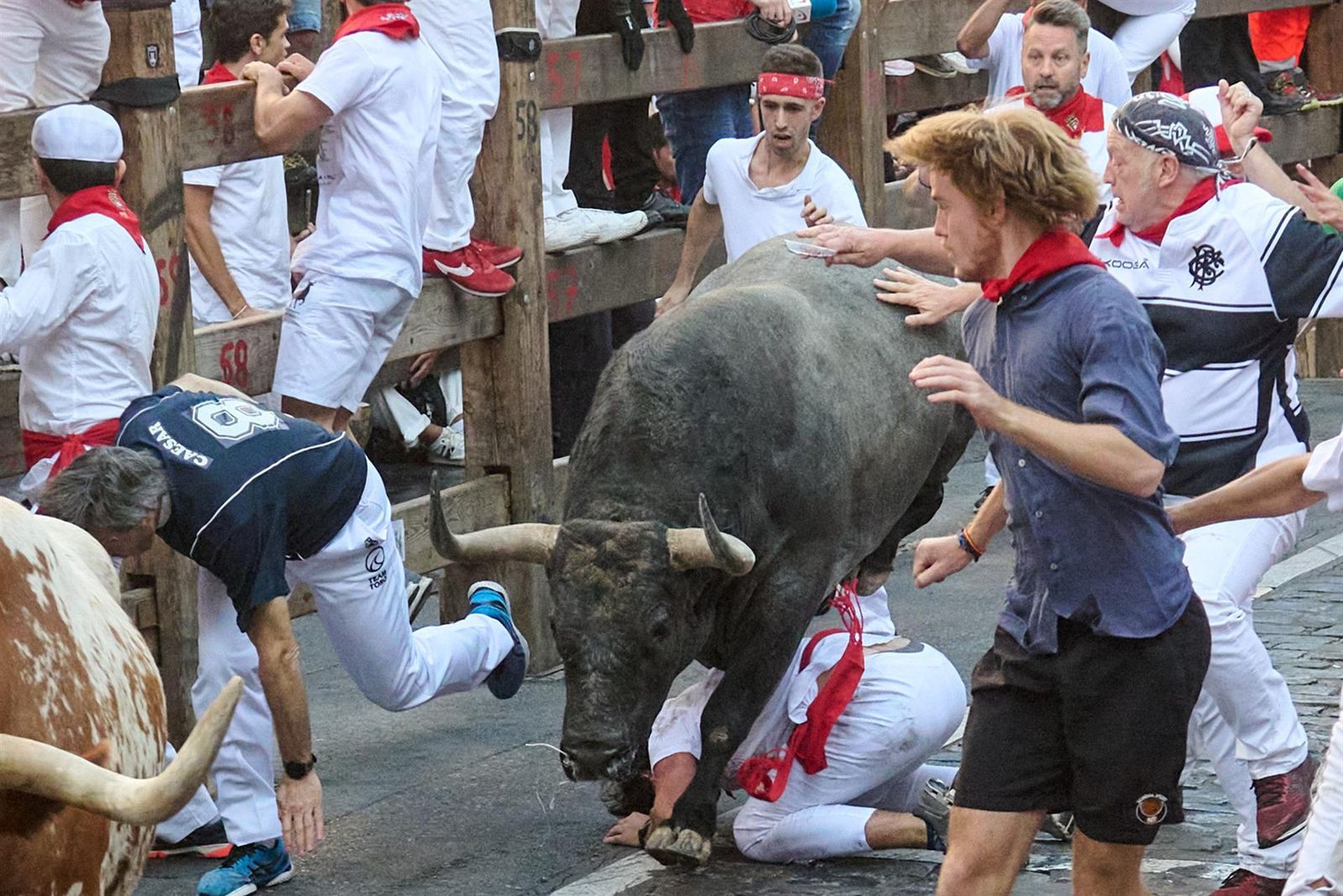 Imagen del tercer encierro de los Sanfermines