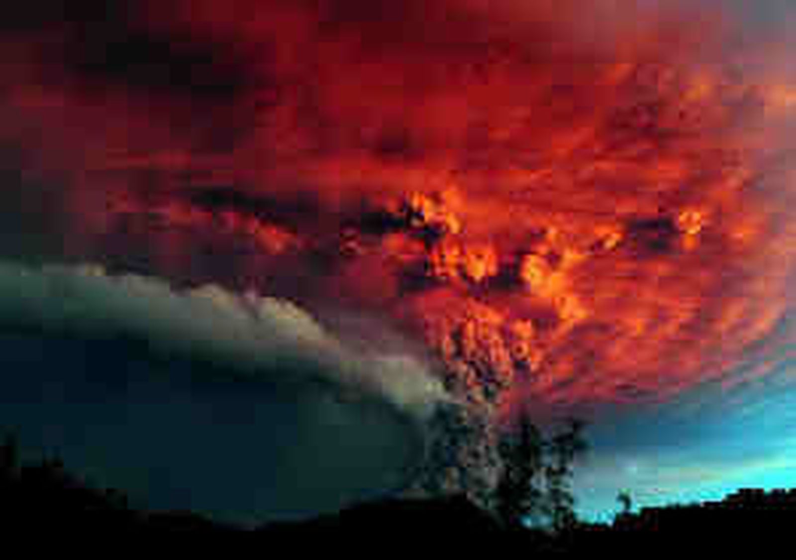 Erupción volcán en Chile