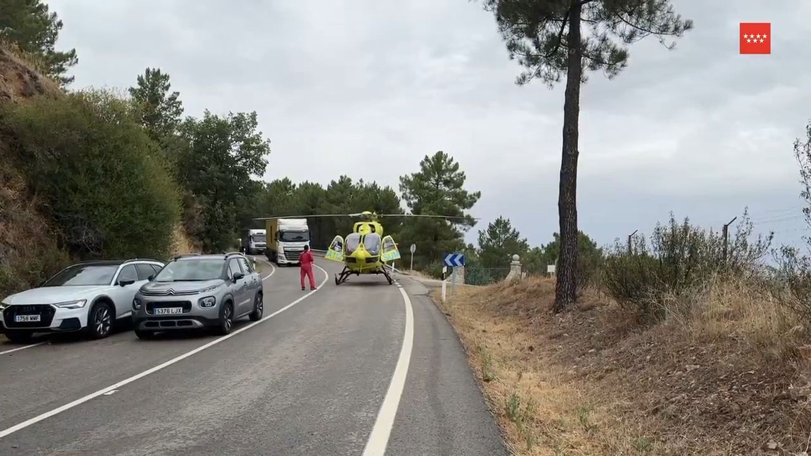 Grave accidente en la M-505 con 6 personas heridas en un choque frontal