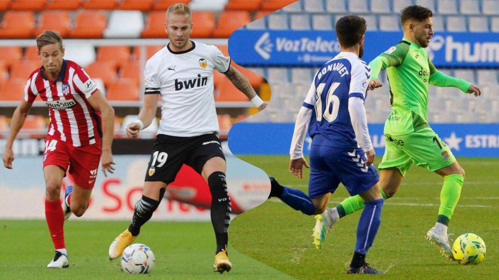 Valencia-Atlético de Madrid y Sabadell-Fuenlabrada