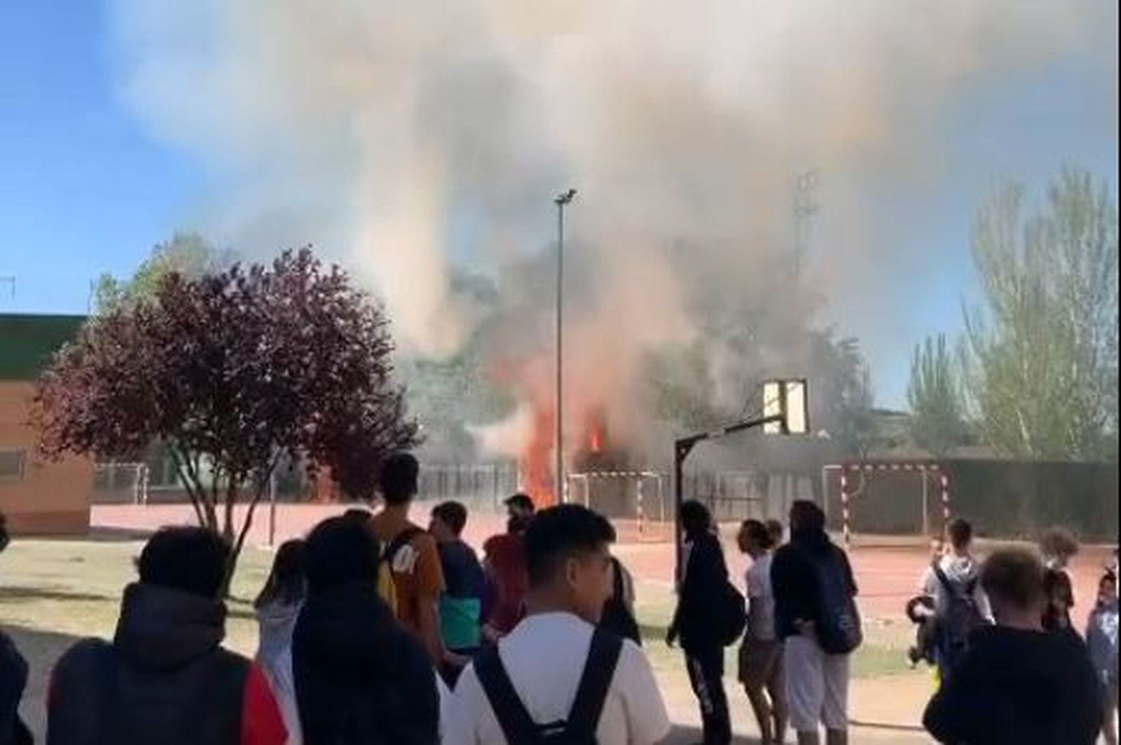 Incendio en un instituto de Algete