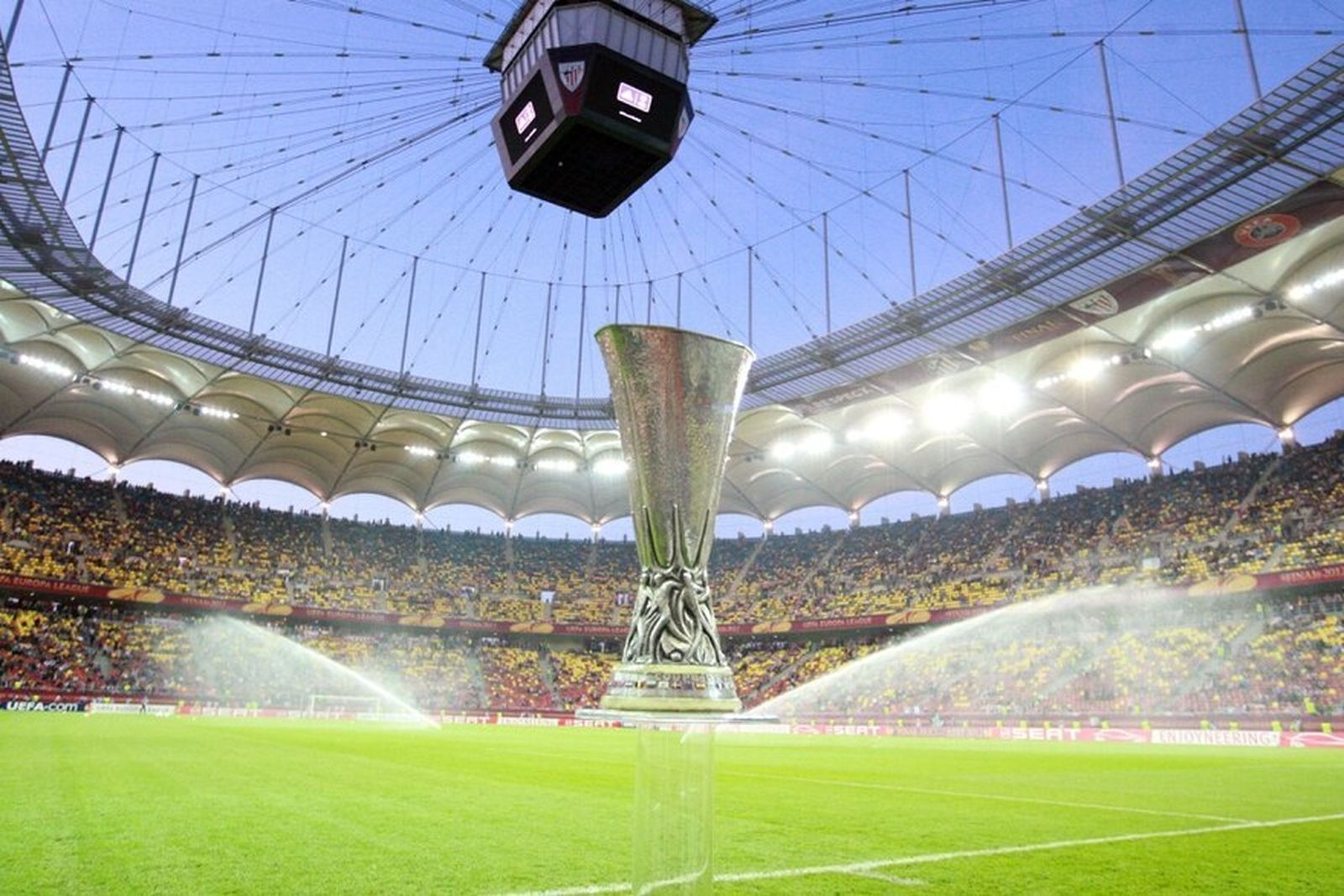 Estado National Arena de Bucarest (Rumanía) minutos antes de la final de la Europa League conquistada por el Atlético de Madrid