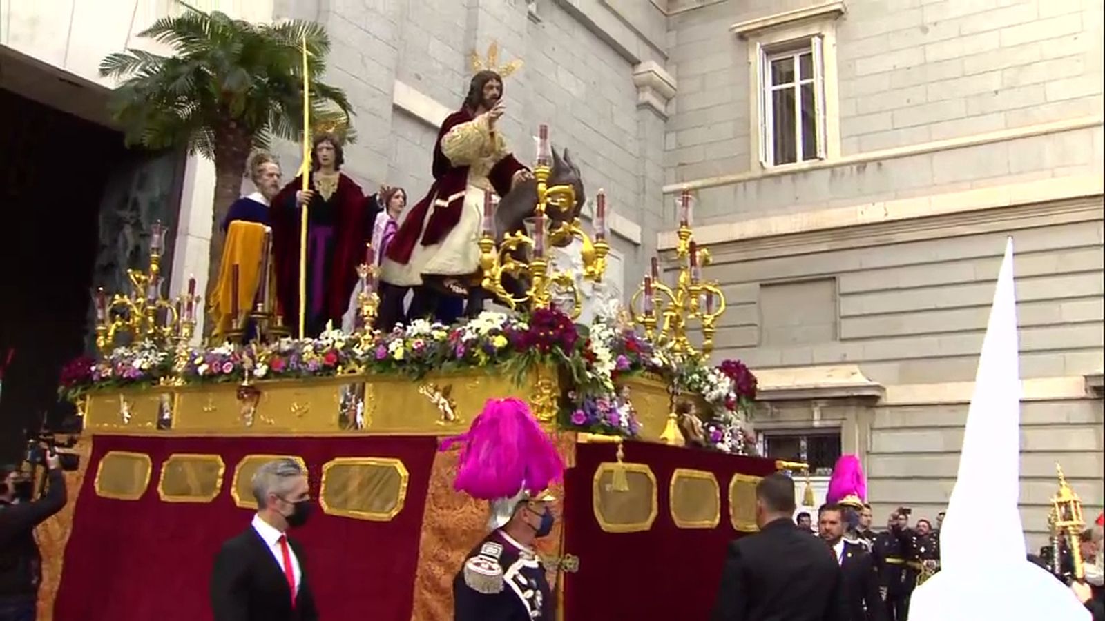 Salida de la procesión de La Borriquita
