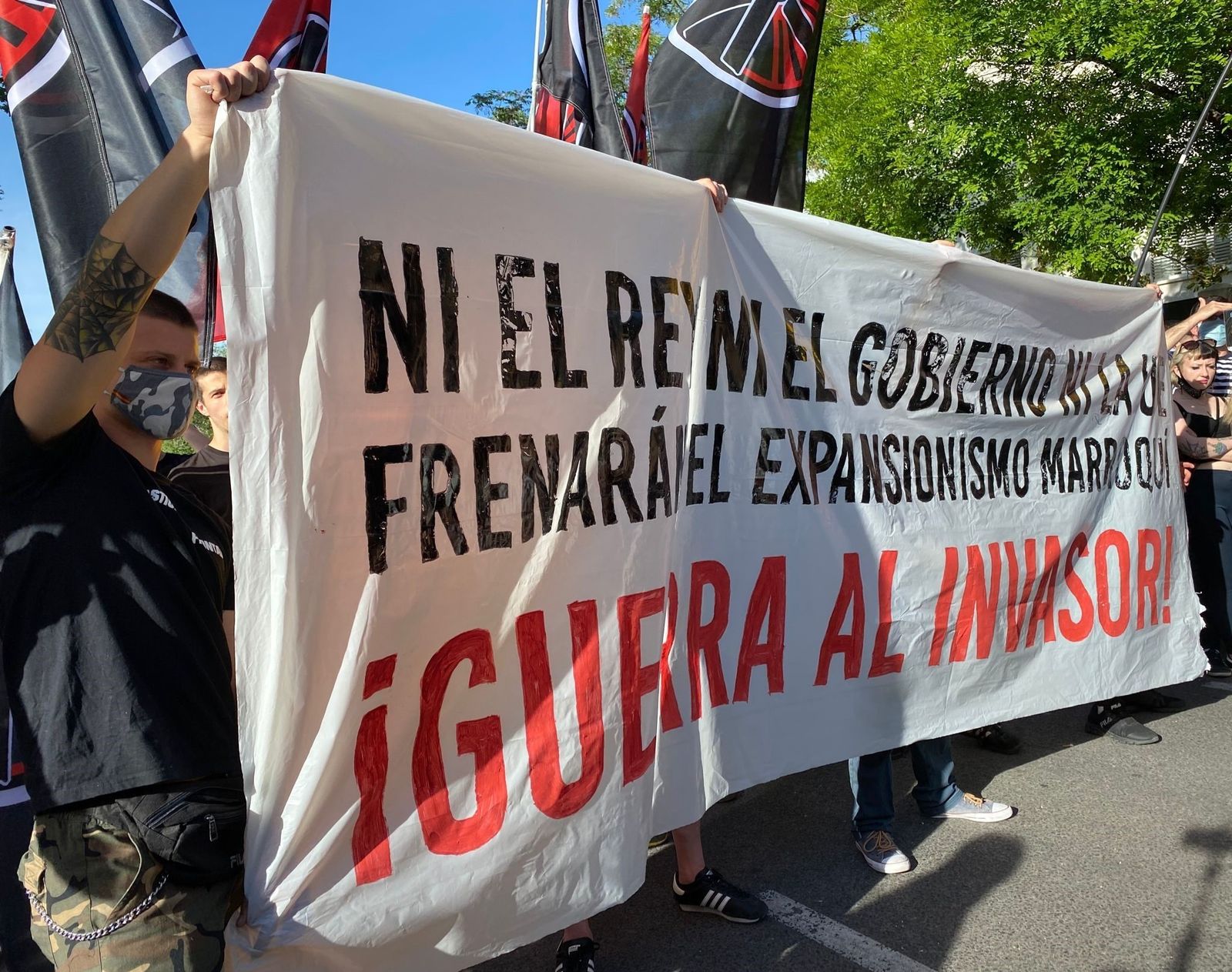 Concentración no autorizada frente a la Embajada de Marruecos