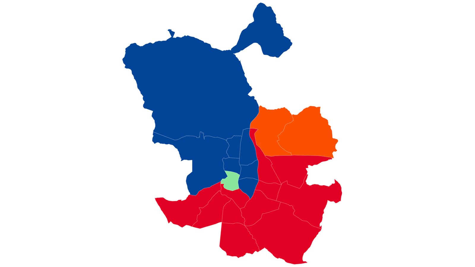 El mapa de los distritos de Madrid en las elecciones autonómicas de 2019