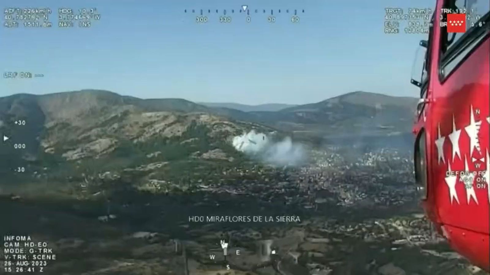 Incendio en Miraflores de la Sierra
