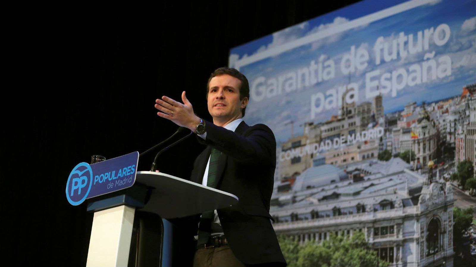 El presidente del PP, Pablo Casado