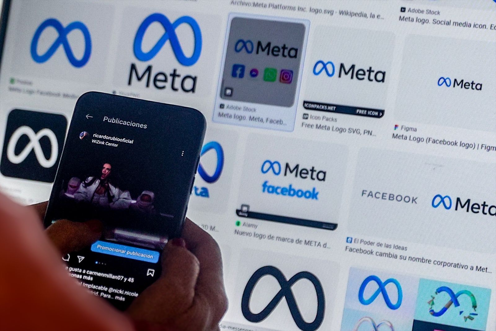 Búsquedas de Meta en Google