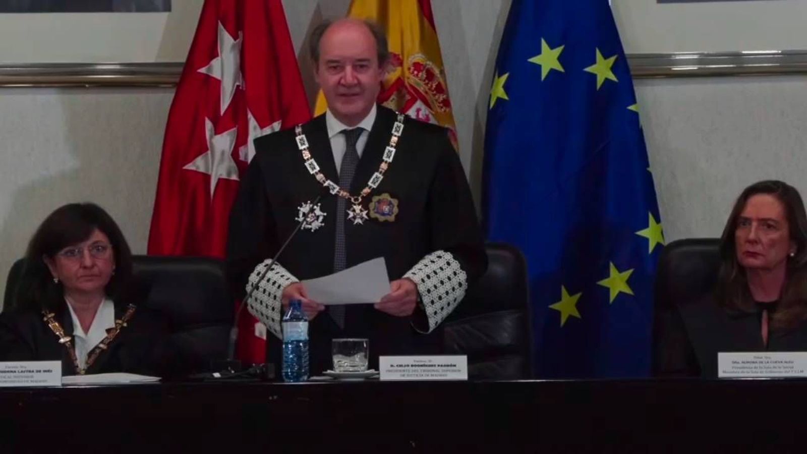 El presidente del TSJ de Madrid pide respeto para los jueces frente al "eslogan" de politización