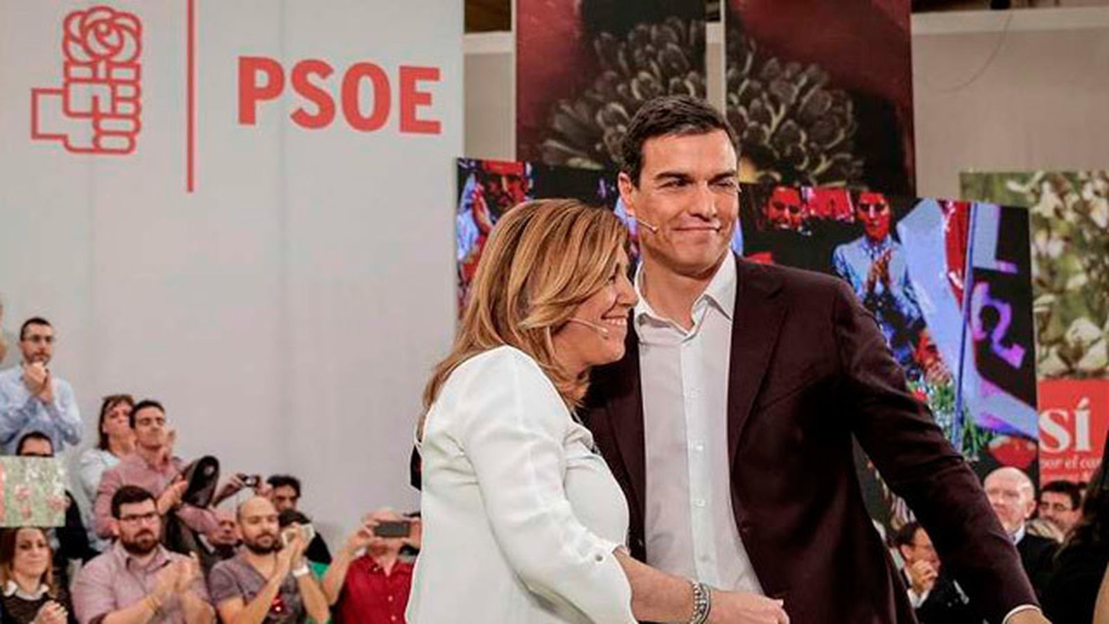 Pedro Sánchez junto a Susana Díaz