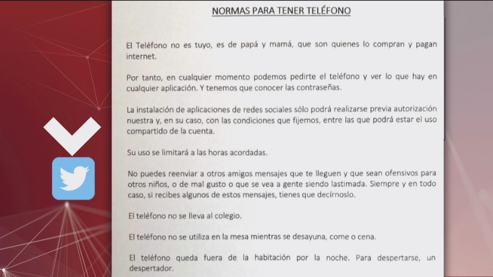 El contrato para tener un móvil impuesto a una niña de 12 años que un padre ha hecho viral