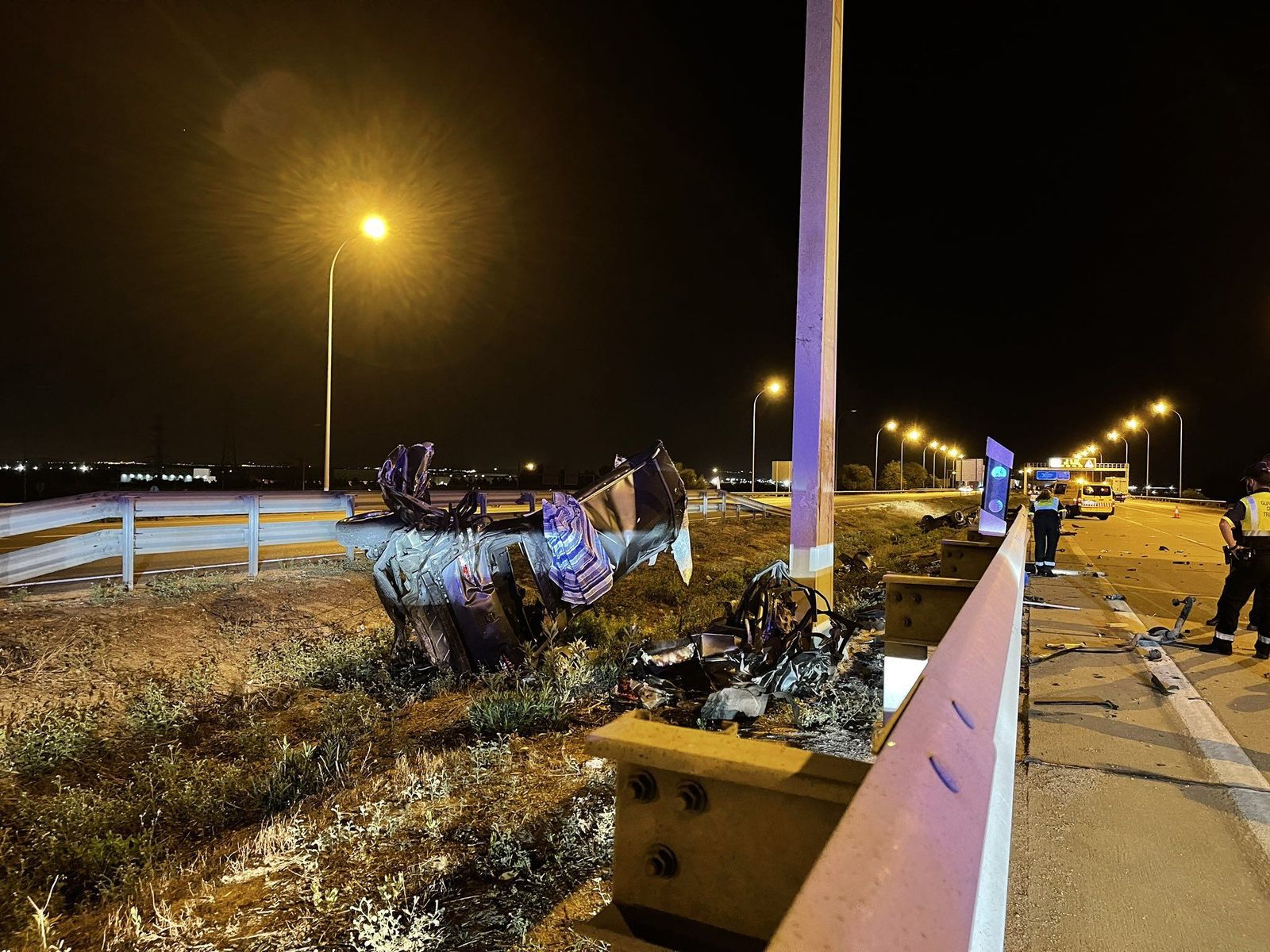 Muere un varón de 39 años en un accidente de tráfico  en la M-50 a la altura de Leganés