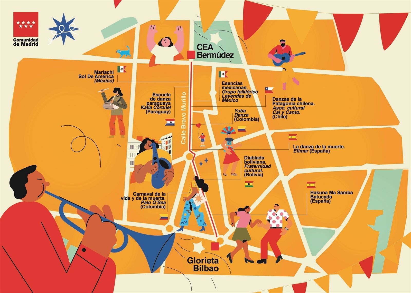 La cabalgata de Hispanidad 2022, una exhibición del folclore de las culturas hispanas