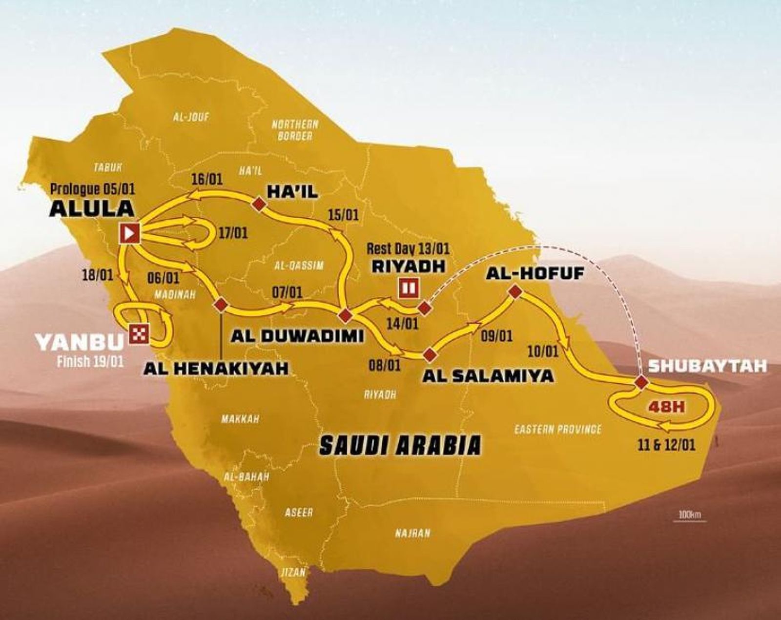 Recorrido Dakar 2024