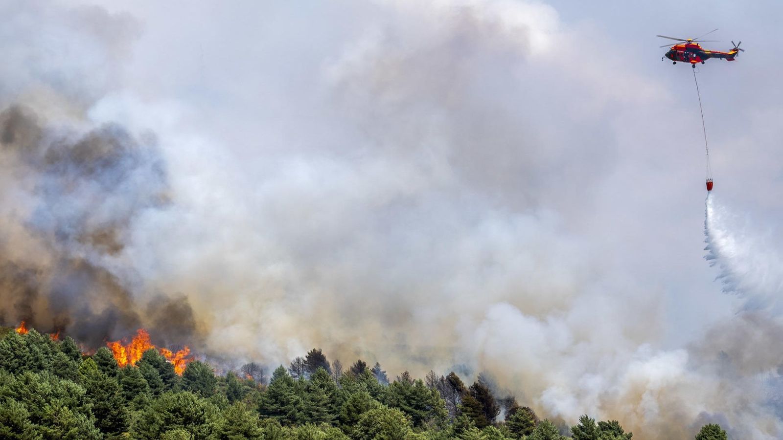 El incendio de Guadalajara ya es el segundo mayor incendio de la historia de España