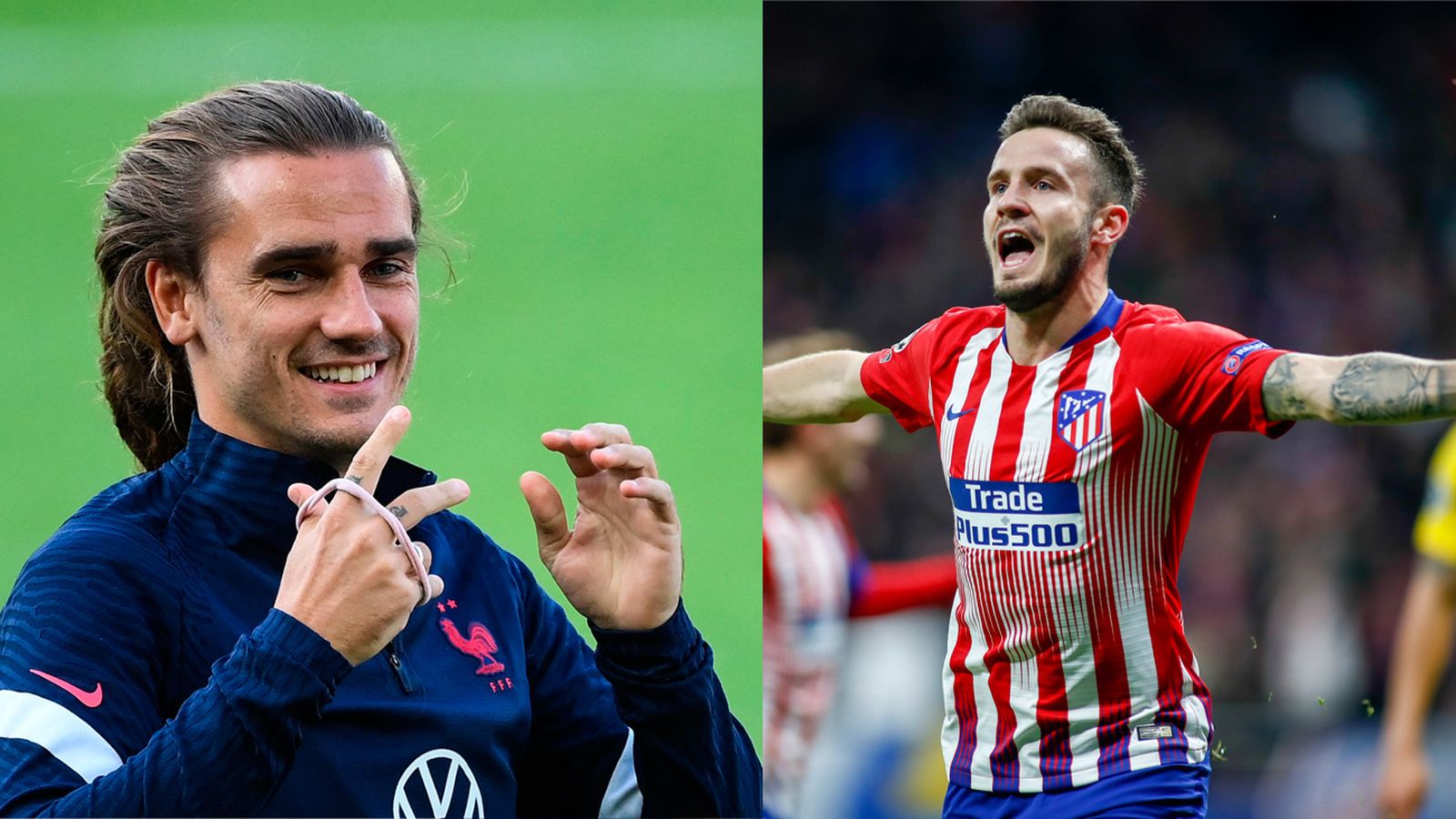 Antoine Griezmann y Saúl Ñíguez