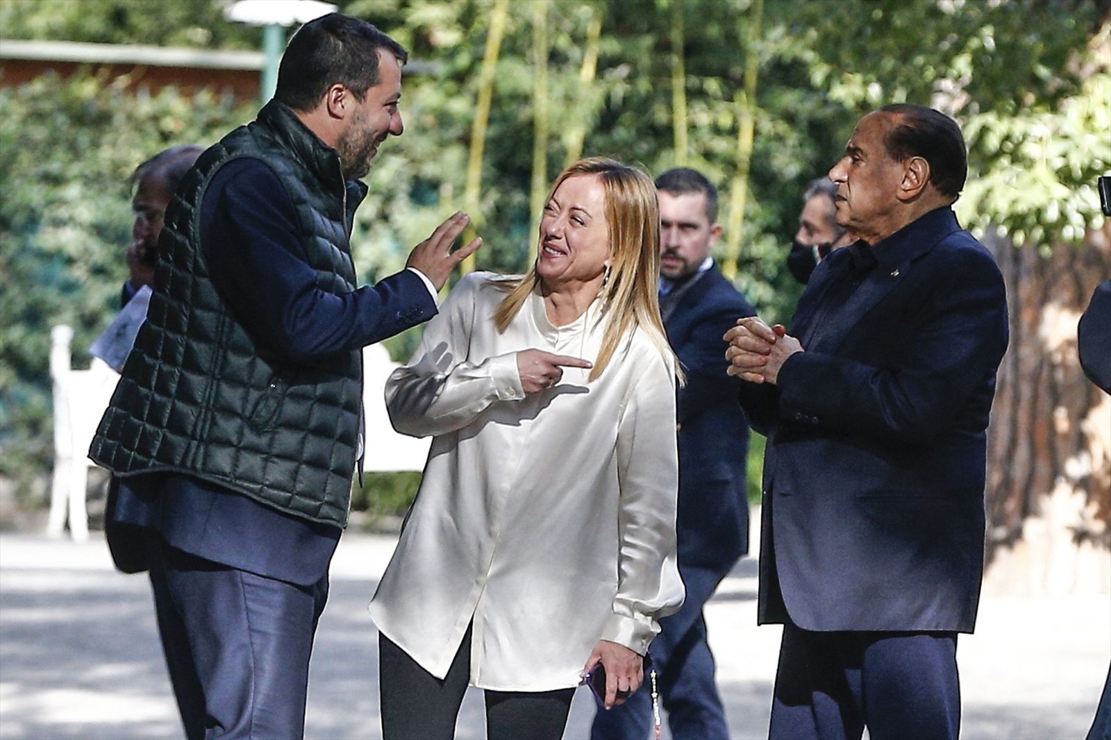 Líderes de la coalición de centroderecha de Italia