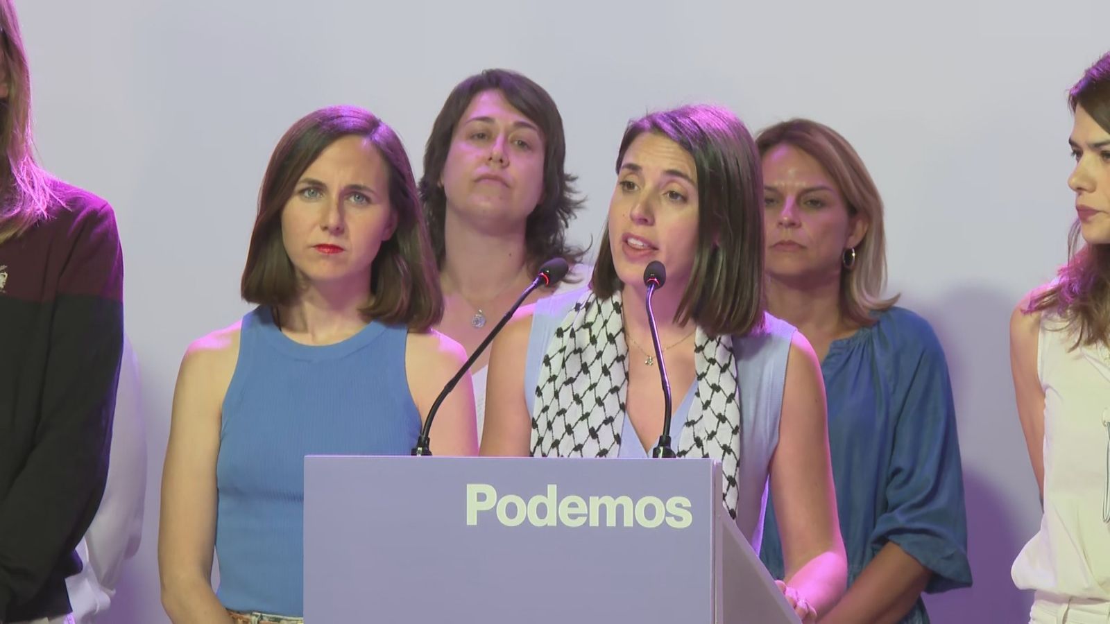 Irene Montero, candidata de Podemos valora los resultados de las elecciones europeas