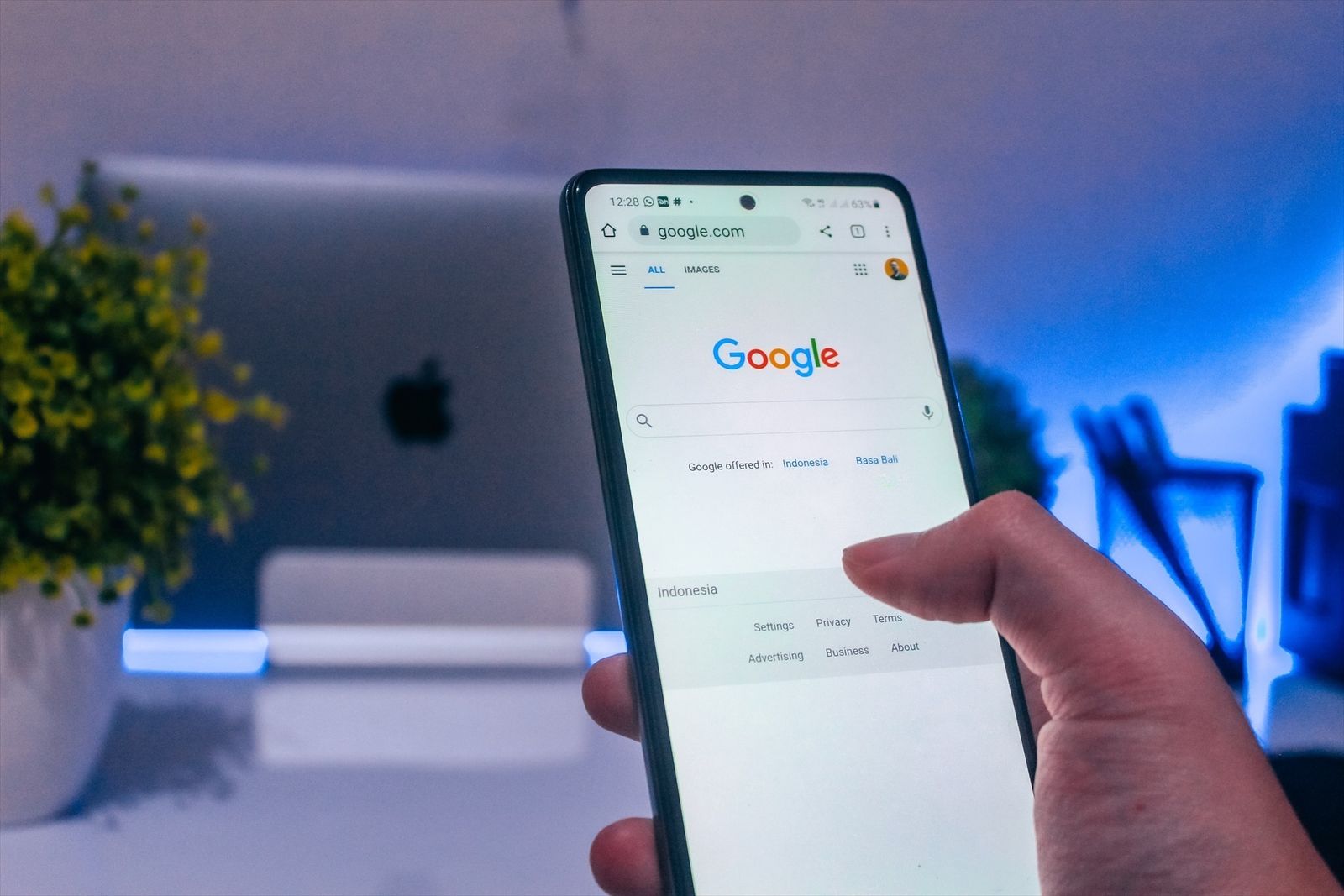 Buscador de Google  en un teléfono móvil