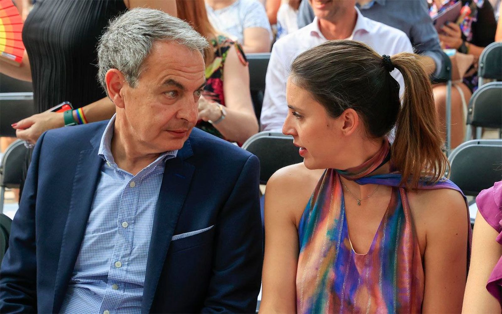 Zapatero arropa a Irene Montero mientras Sánchez reconoce sus "diferencias" con ella