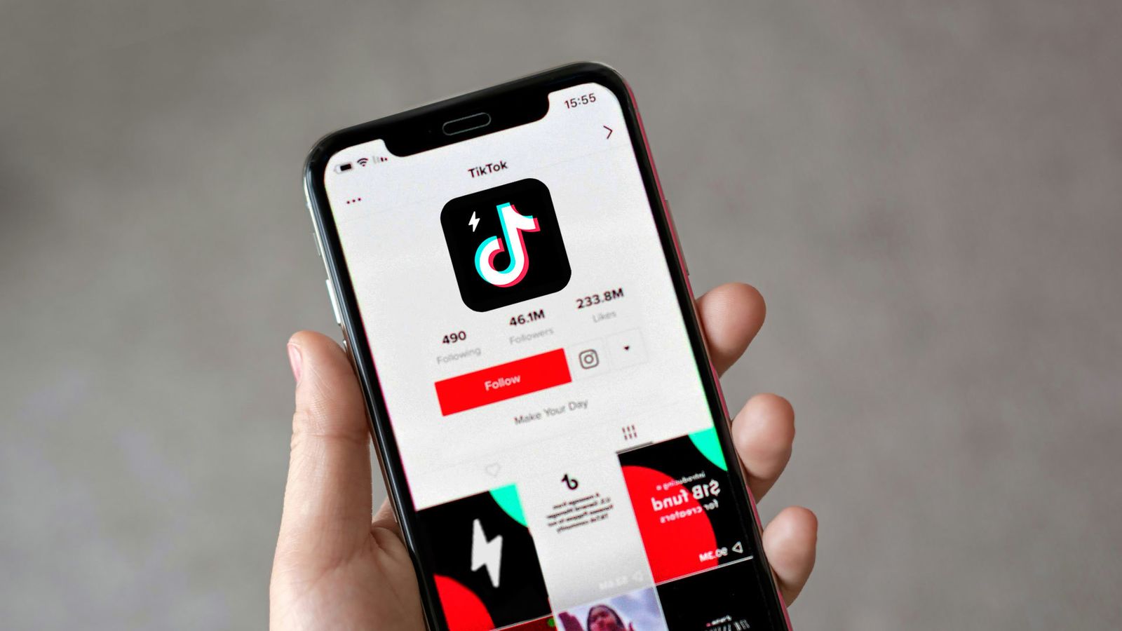 Aplicación de Tiktok Lite en un móvil