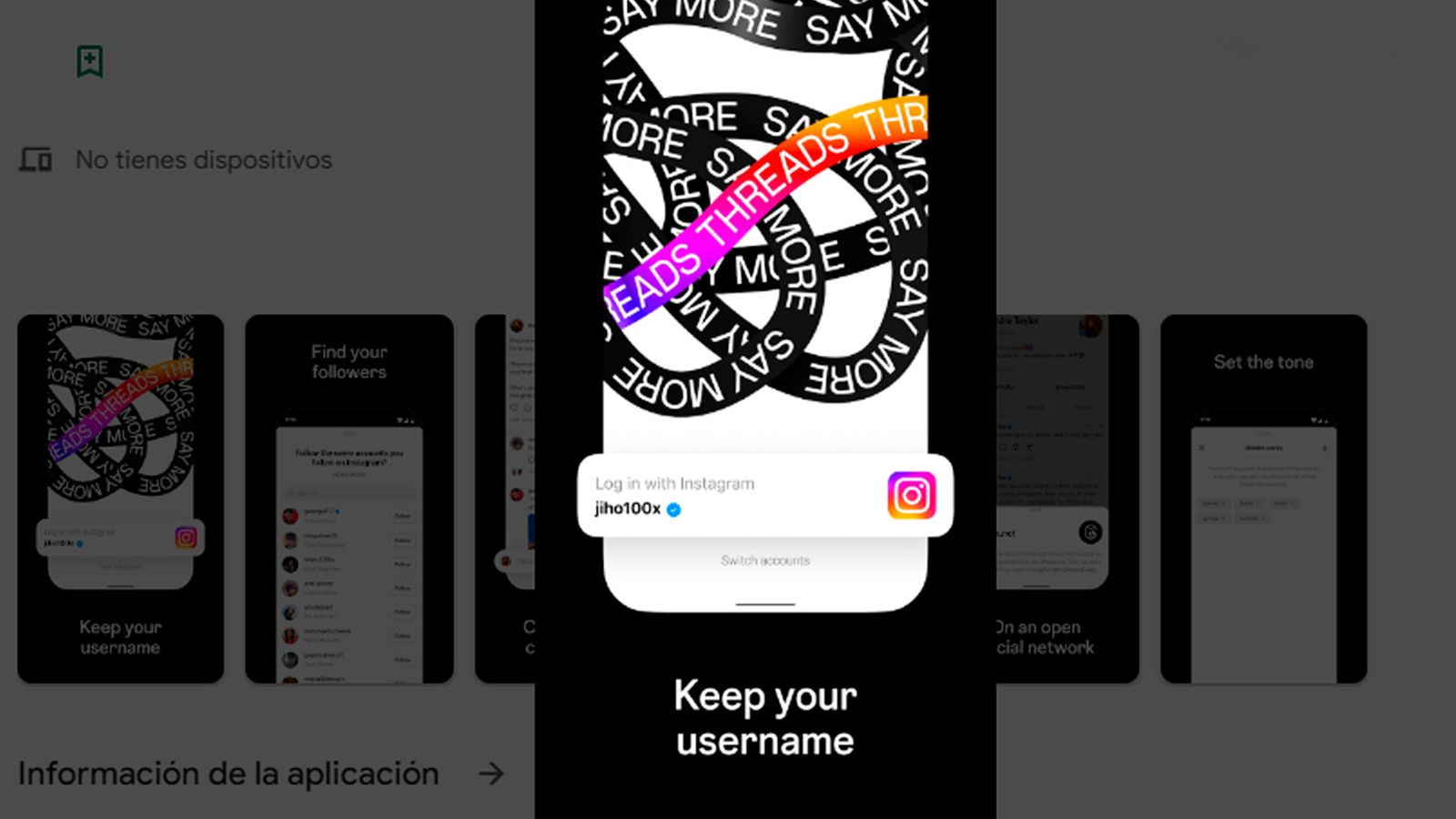 La aplicación Threads está vinculada a Instagram