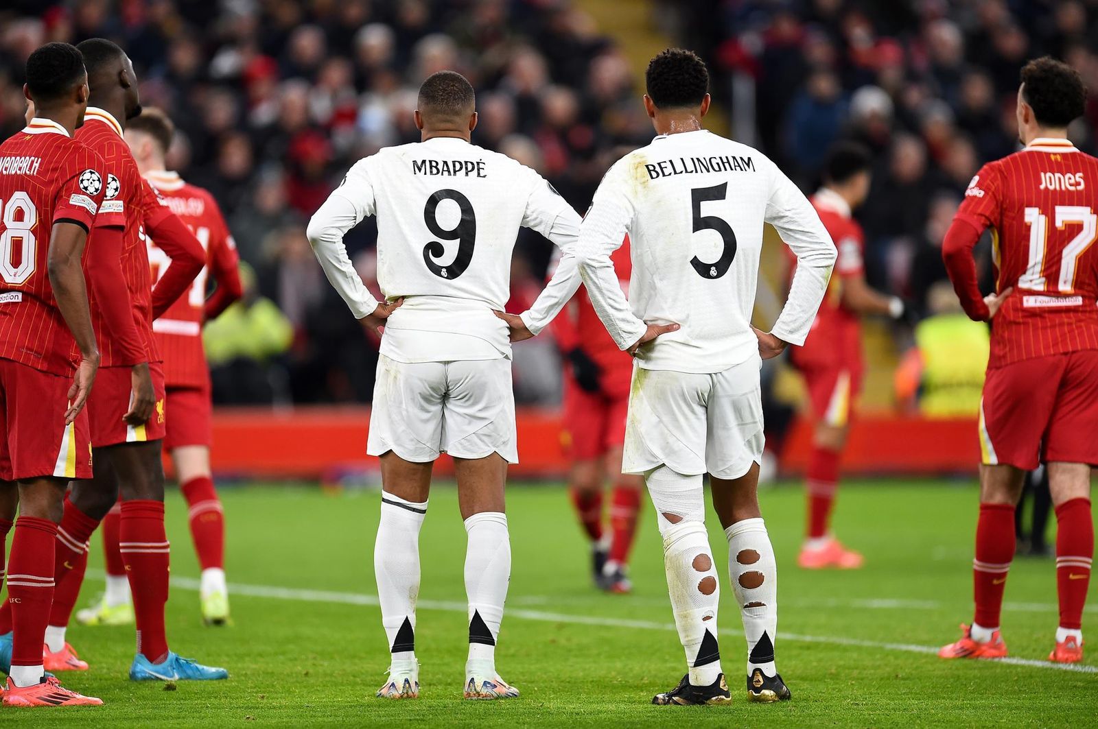 Mbappé y Bellingham ante el Liverpool