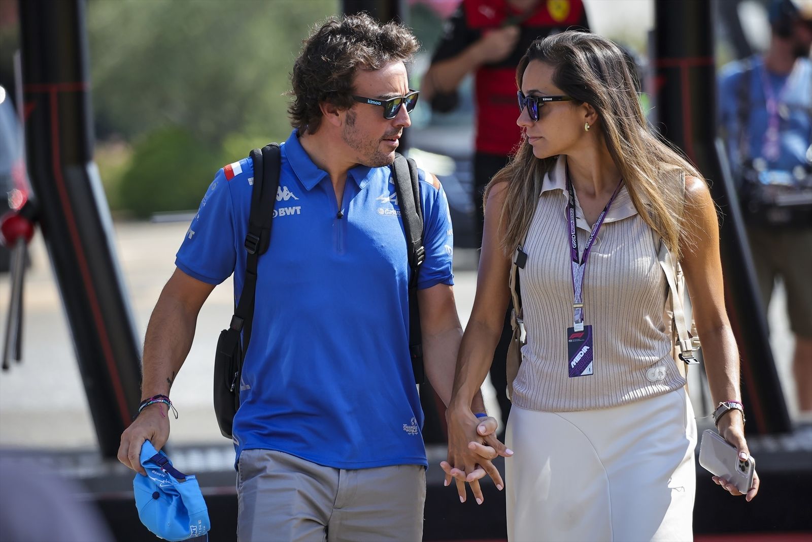 Fernando Alonso junto a  Andrea Schlager