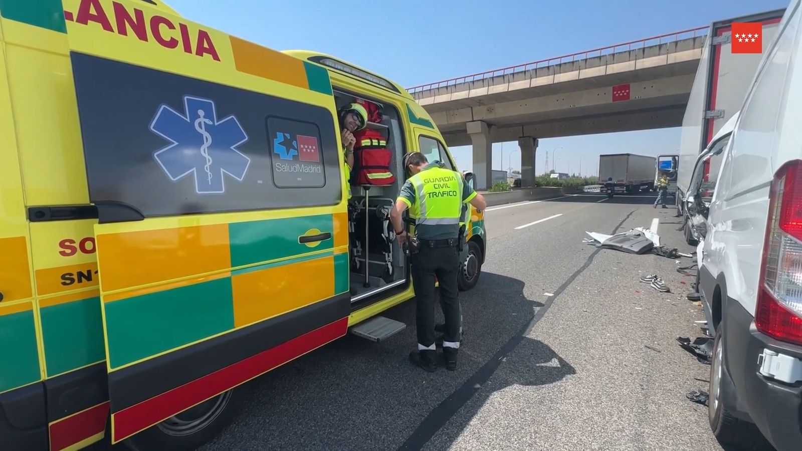 Accidente en la M-45.