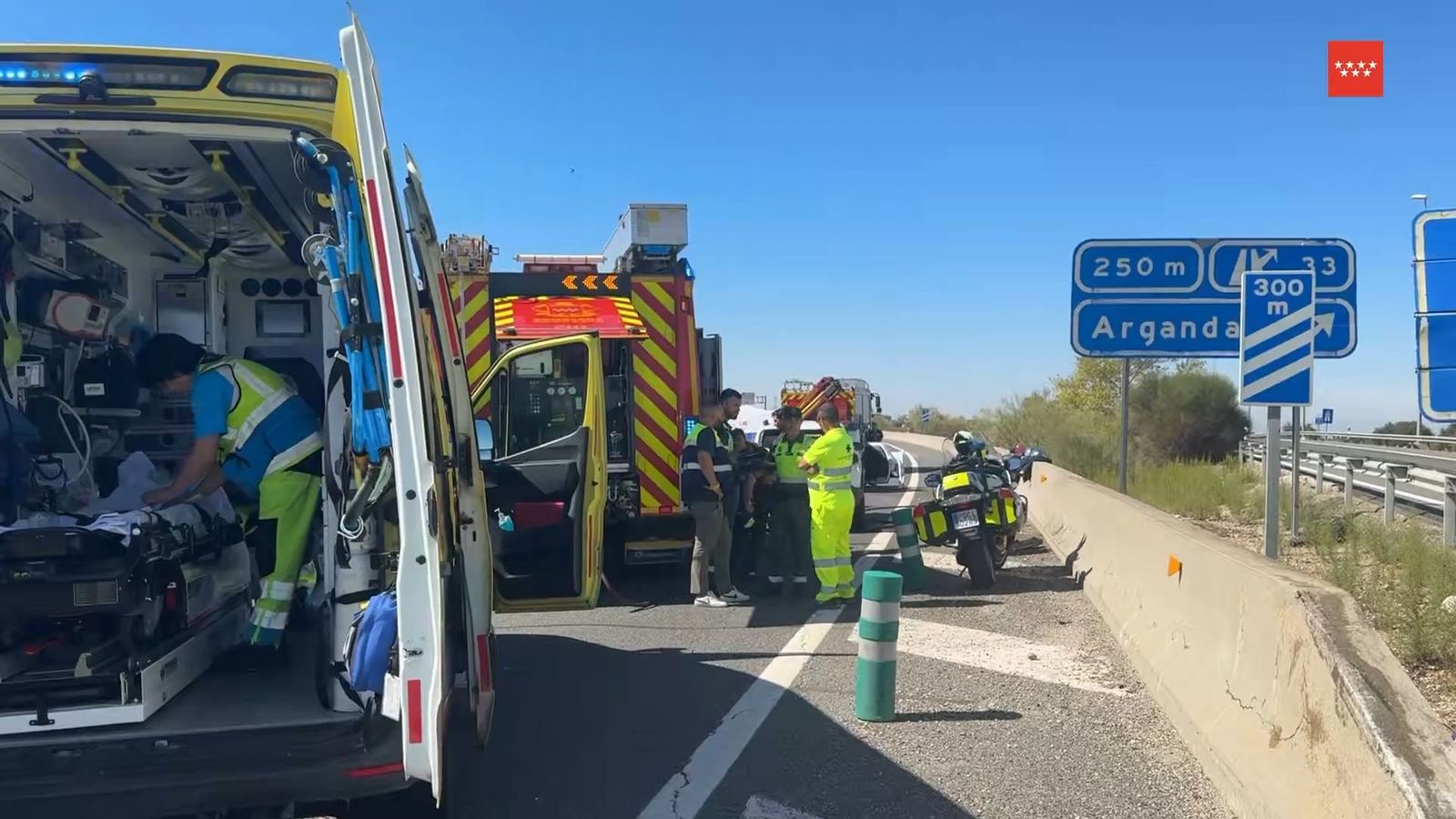 Accidente de tráfico en la A-3.