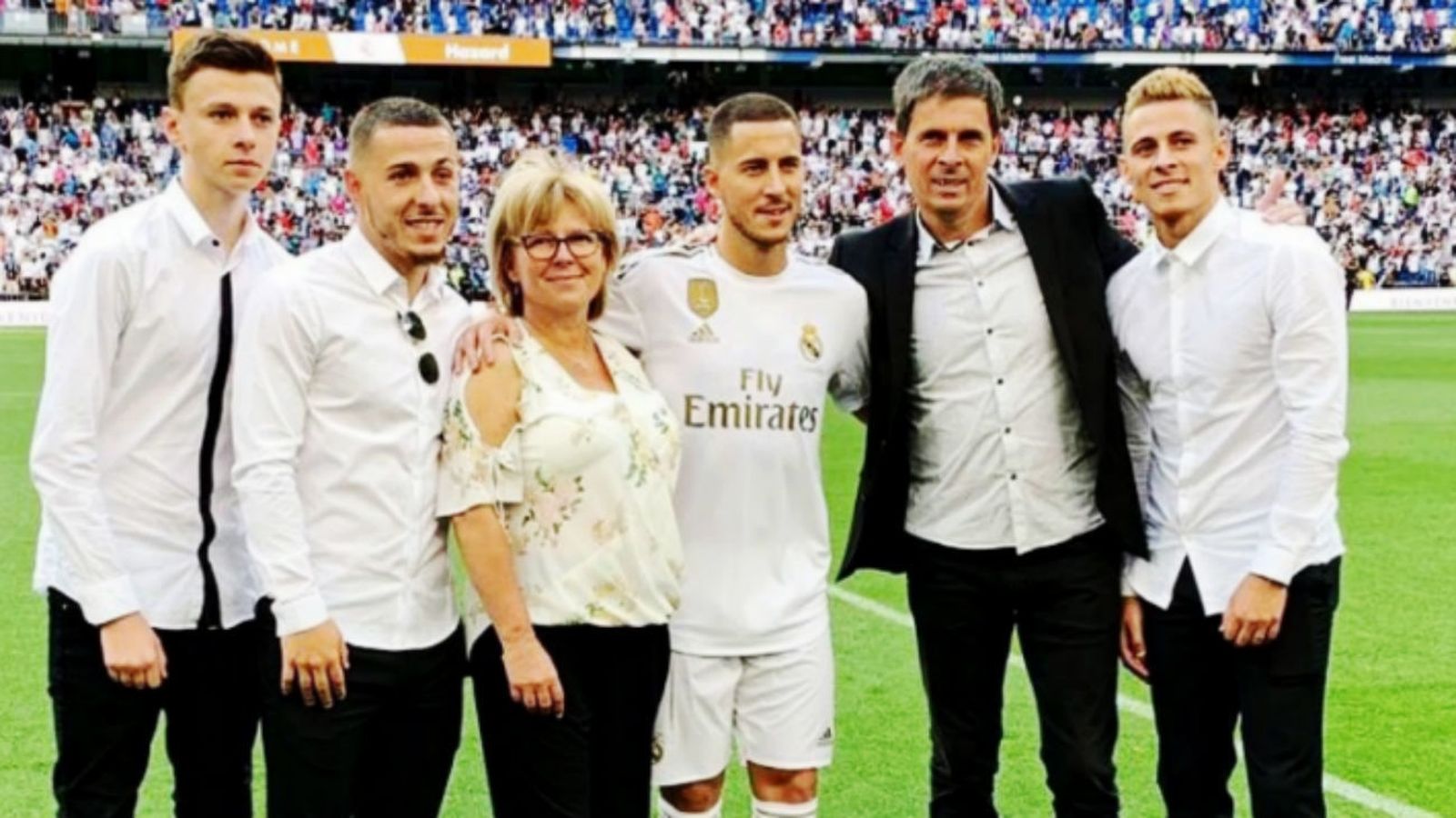 Eden Hazard y su familia