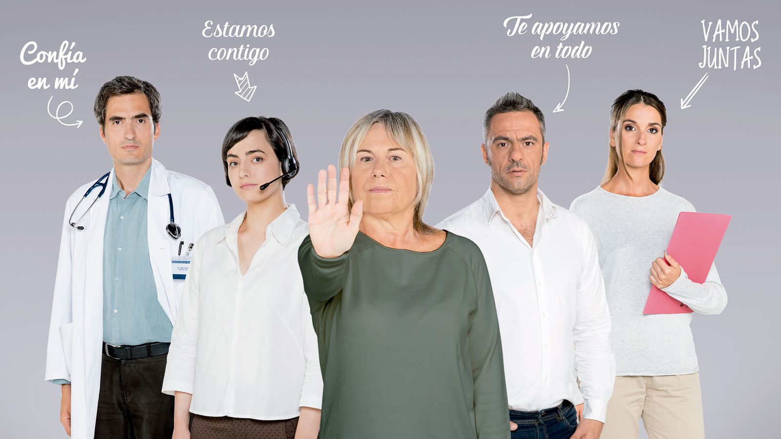 Imagen del cartel institucional contral la violencia de género, 'No estoy sola'
