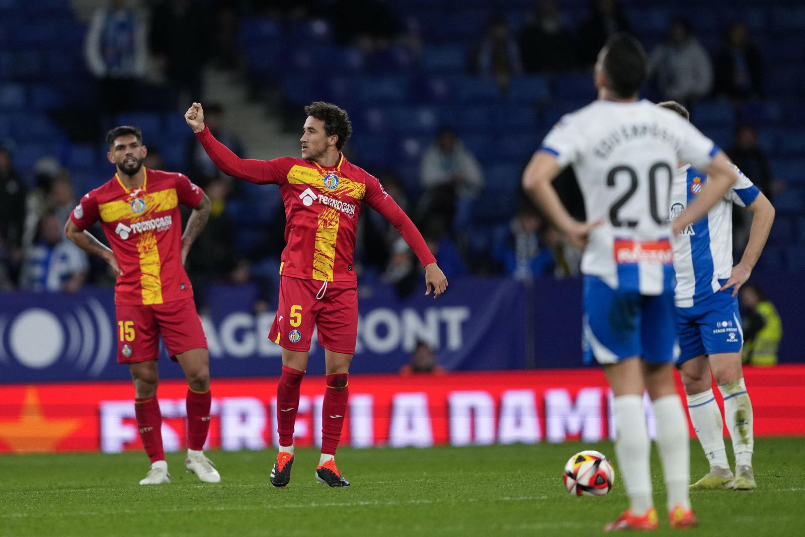 Milla celebra su gol al Espanyol