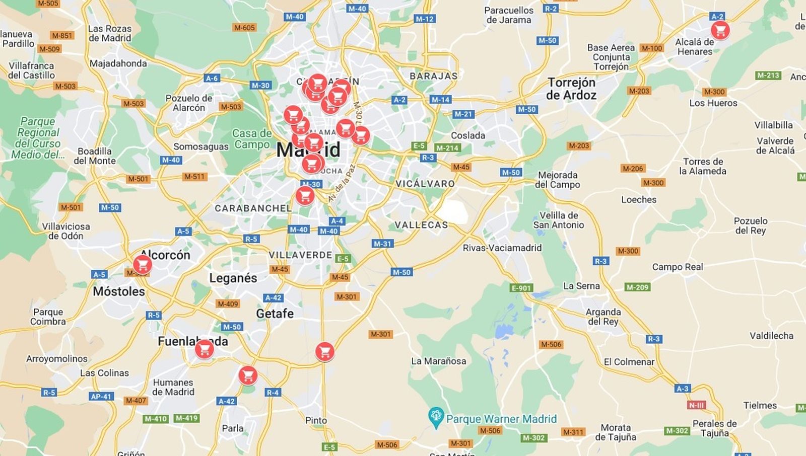 Accede al mapa interactivo con todos los supermercados en el cuerpo de la noticia
