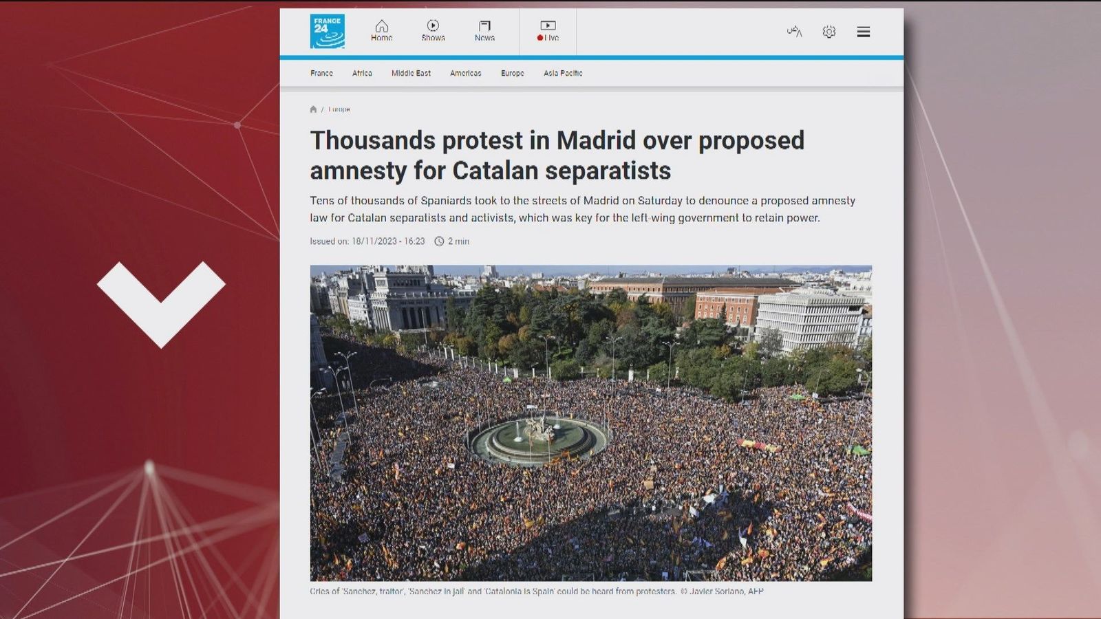 La prensa internacional se hace eco de la gran manifestación de Cibeles
