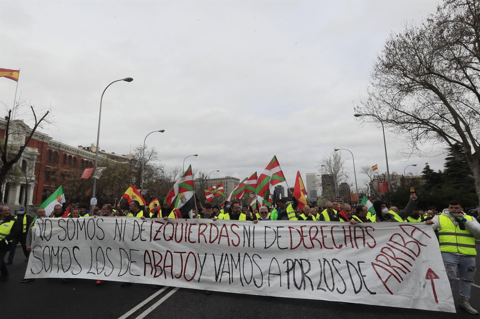 Manifestación de transportistas en Madrid