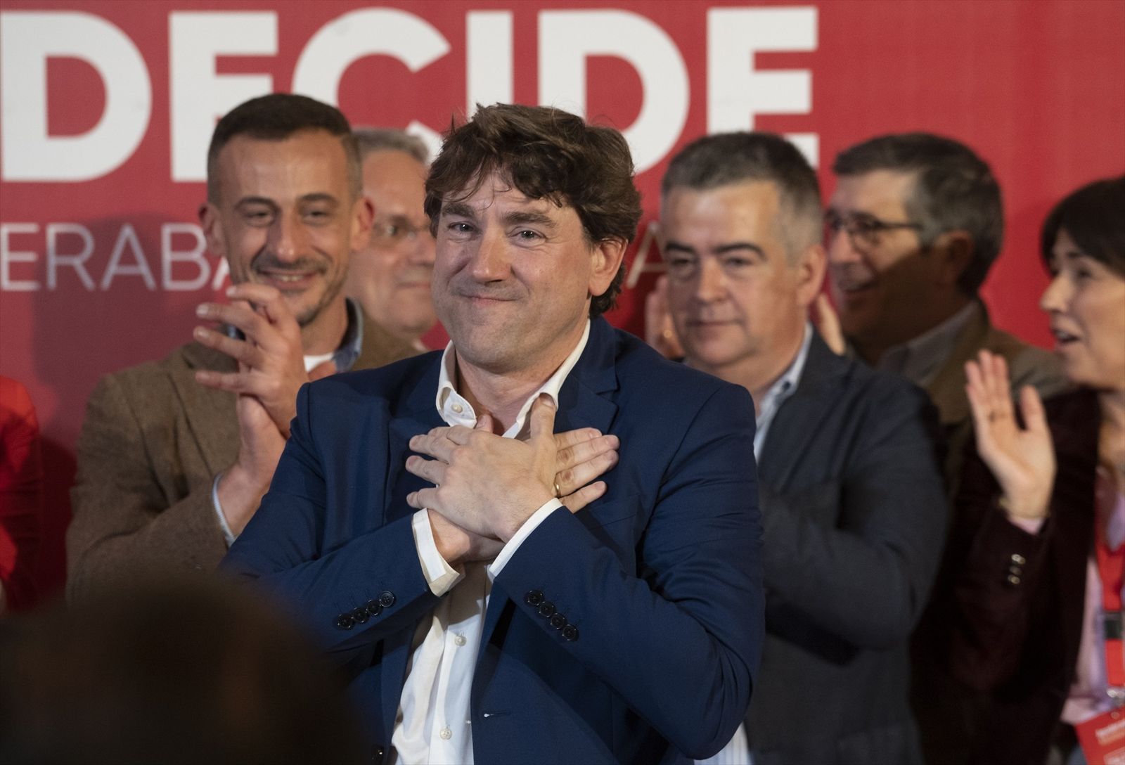 El secretario general del PSE-EE y candidato del partido a lehendakari, Eneko Andueza