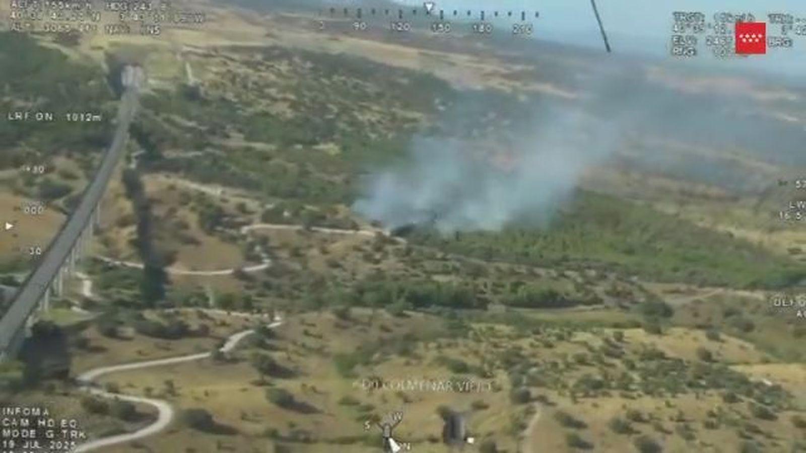 Incendio de pastos en Colmenar Viejo