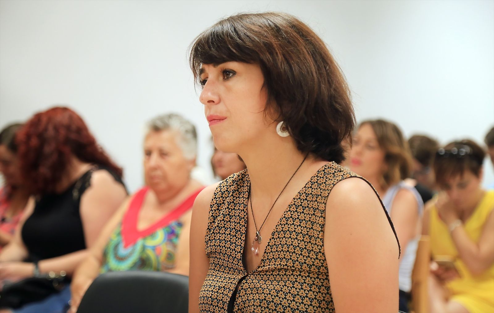 Juana Rivas durante el juicio por sustracción de sus hijos, en 2018
