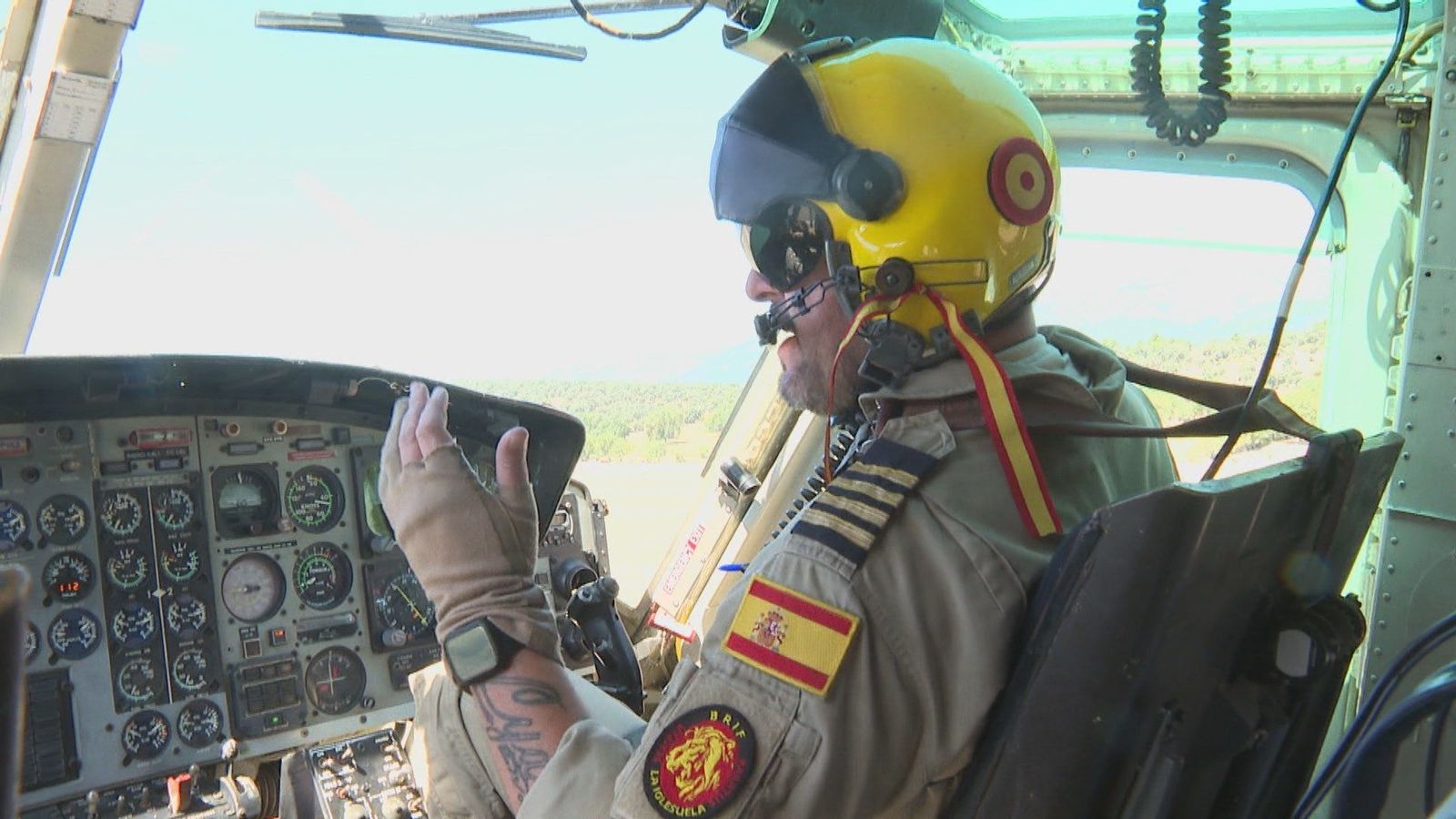 Combatir el fuego desde tierra y desde el aire, coordinación y pericia