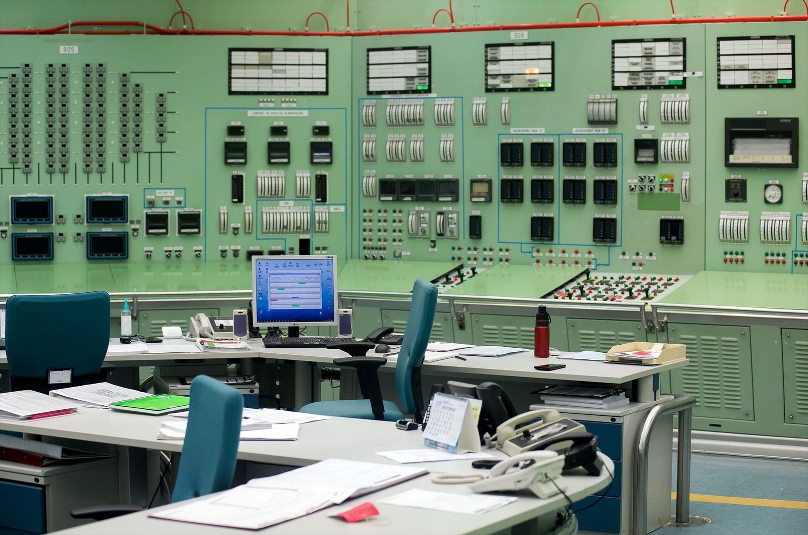 Sala de control de la central nuclear de Santa María de Garoña, imagen de  noviembre de 2023