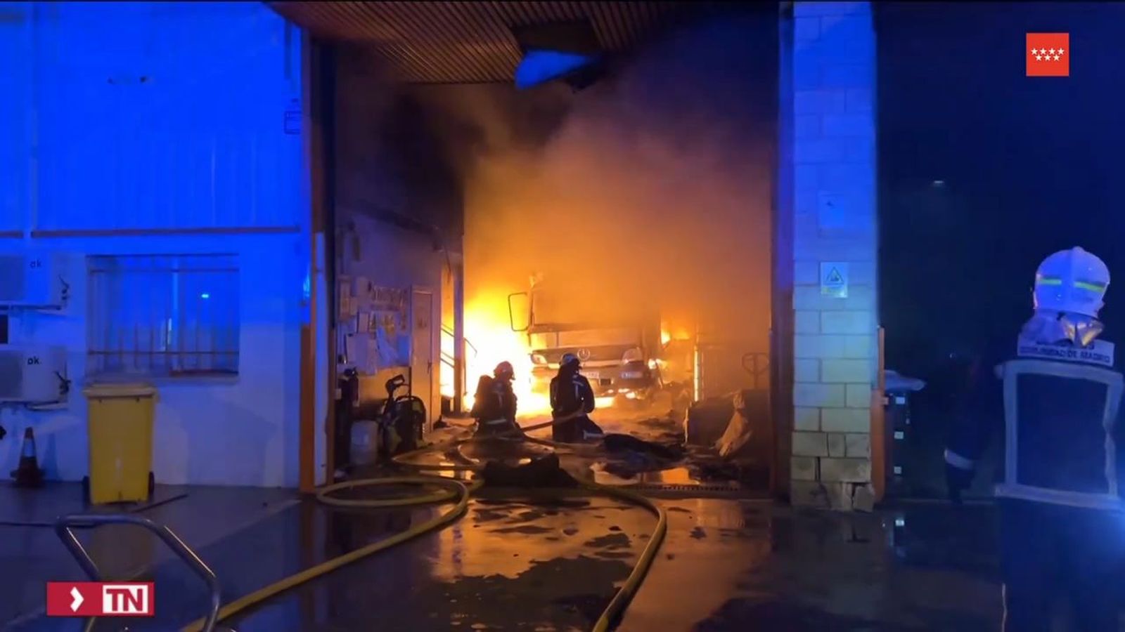 Incendio en una nave de Campo Real