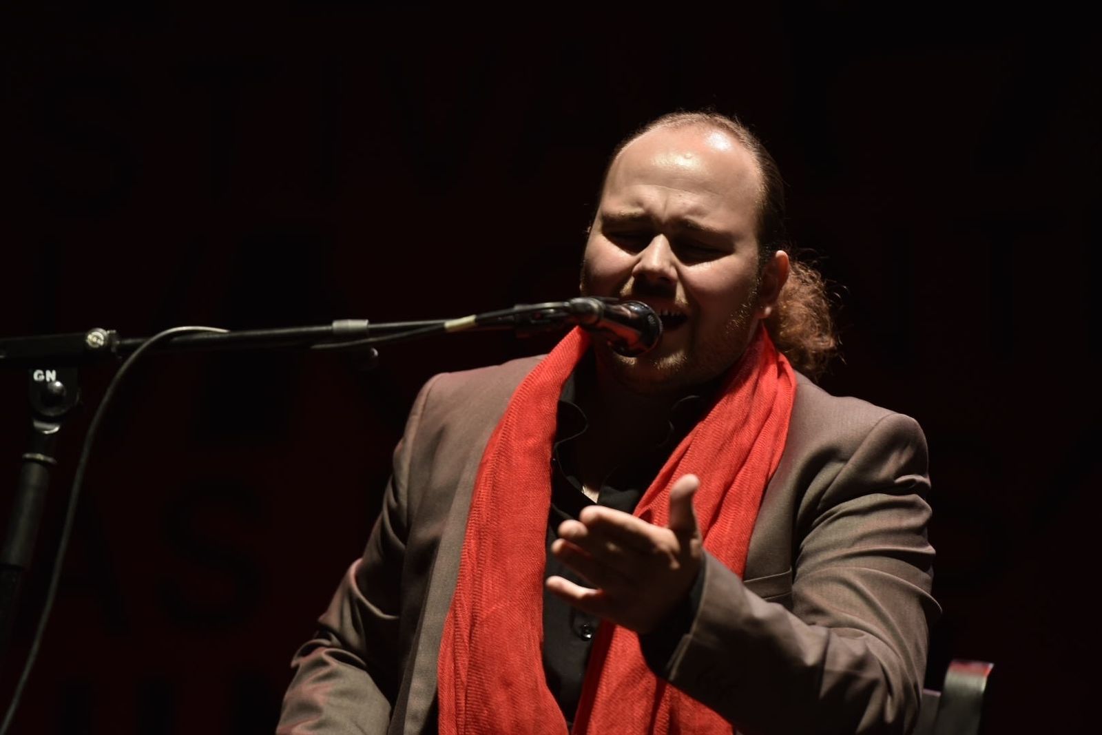 El cantaor Francisco Escudero durante su participación en el Festival de La Unión (Murcia)